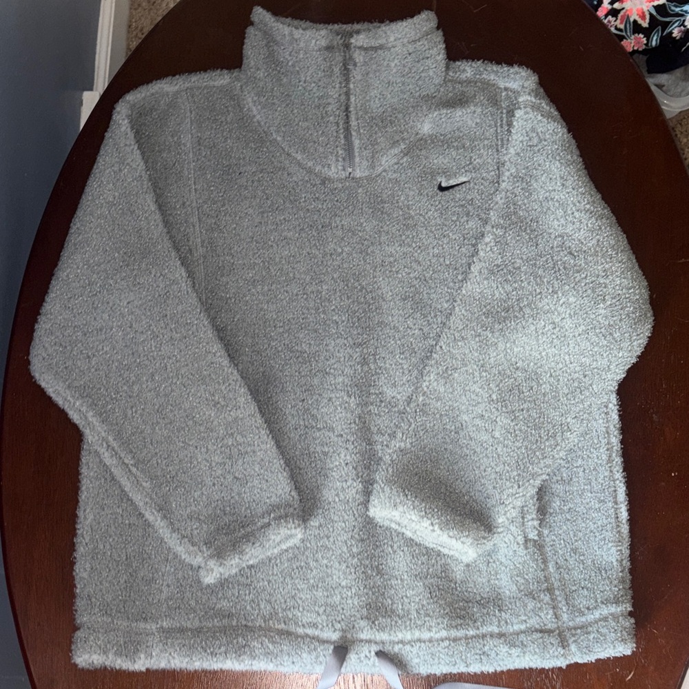 Nike Women's Cozy Gray quarter zip.